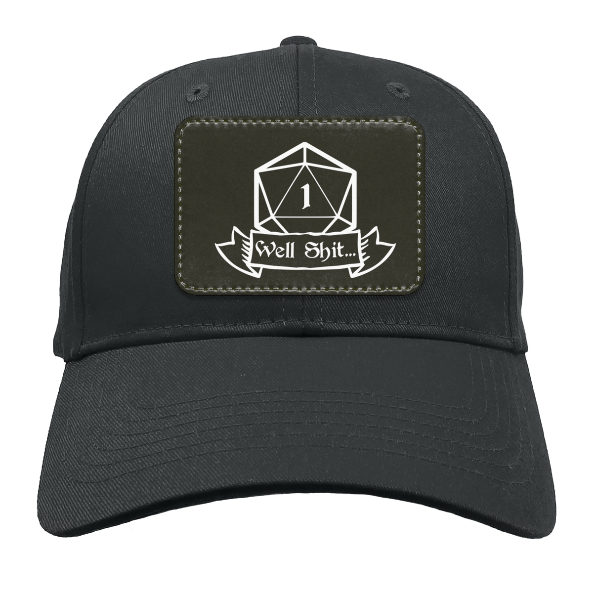 Well Shit RPG Dice Hat | Dungeon Master Hat | Tabletop RPG | Tabletop Games | RPG Hat | Role Playing Game Unisex Twill Cap