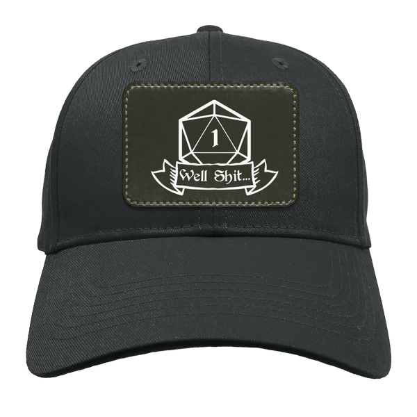 Well Shit RPG Dice Hat | Dungeon Master Hat | Tabletop RPG | Tabletop Games | RPG Hat | Role Playing Game Unisex Twill Cap