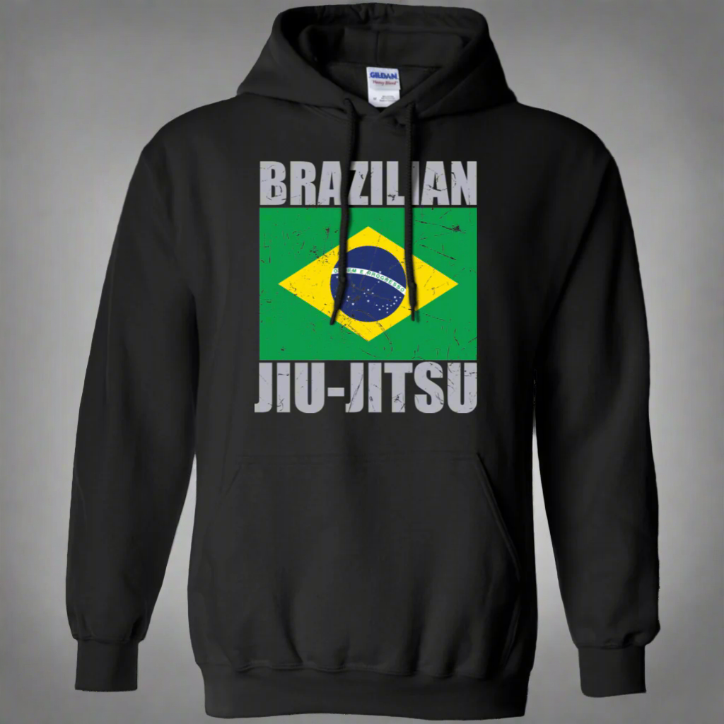 Brazilian Jiu Jitsu Flag 2 BJJ Pullover Hoodie 8 oz. Main image