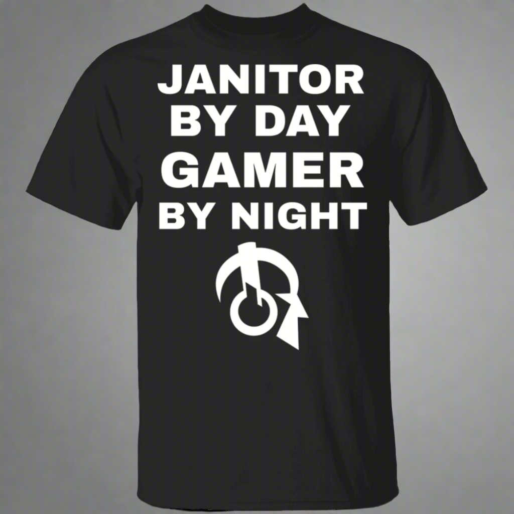Janitor By Day Gamer By Night T-Shirt Main image