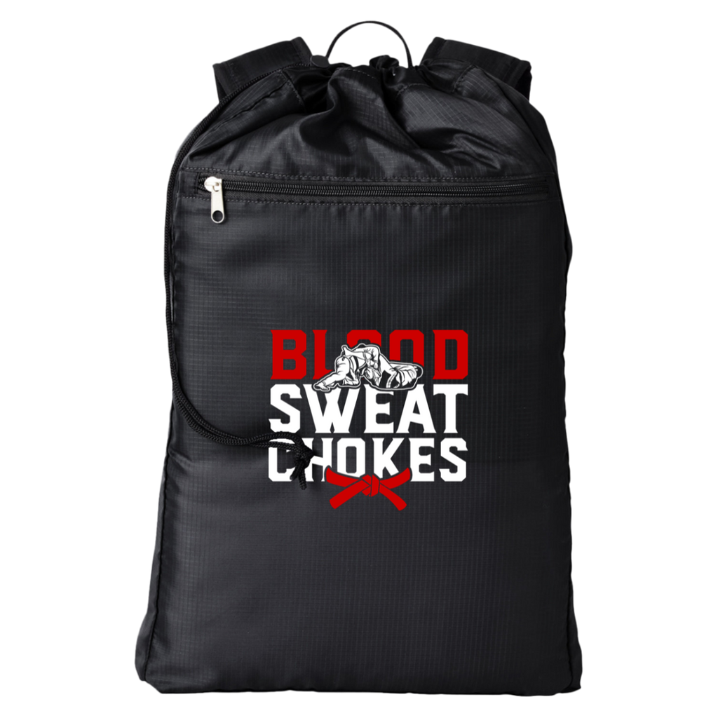 Brazilian Jiu Jitsu Blood Sweat & Chokes | BJJ Cinchback Backpack