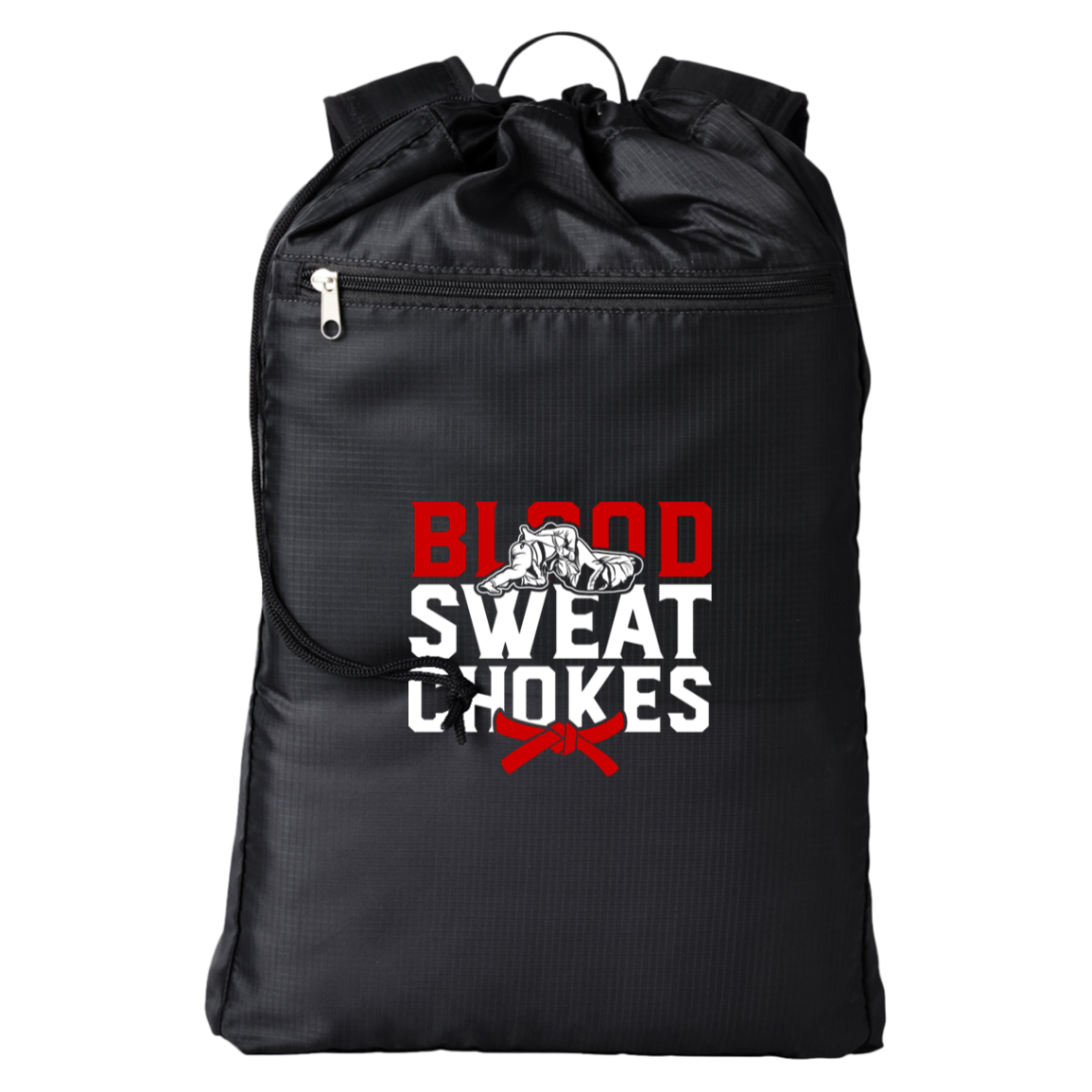 Brazilian Jiu Jitsu Blood Sweat & Chokes | BJJ Cinchback Backpack