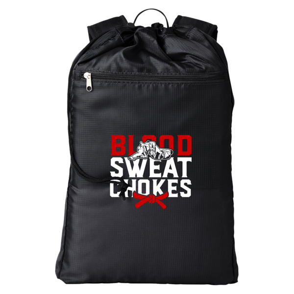 Brazilian Jiu Jitsu Blood Sweat & Chokes | BJJ Cinchback Backpack