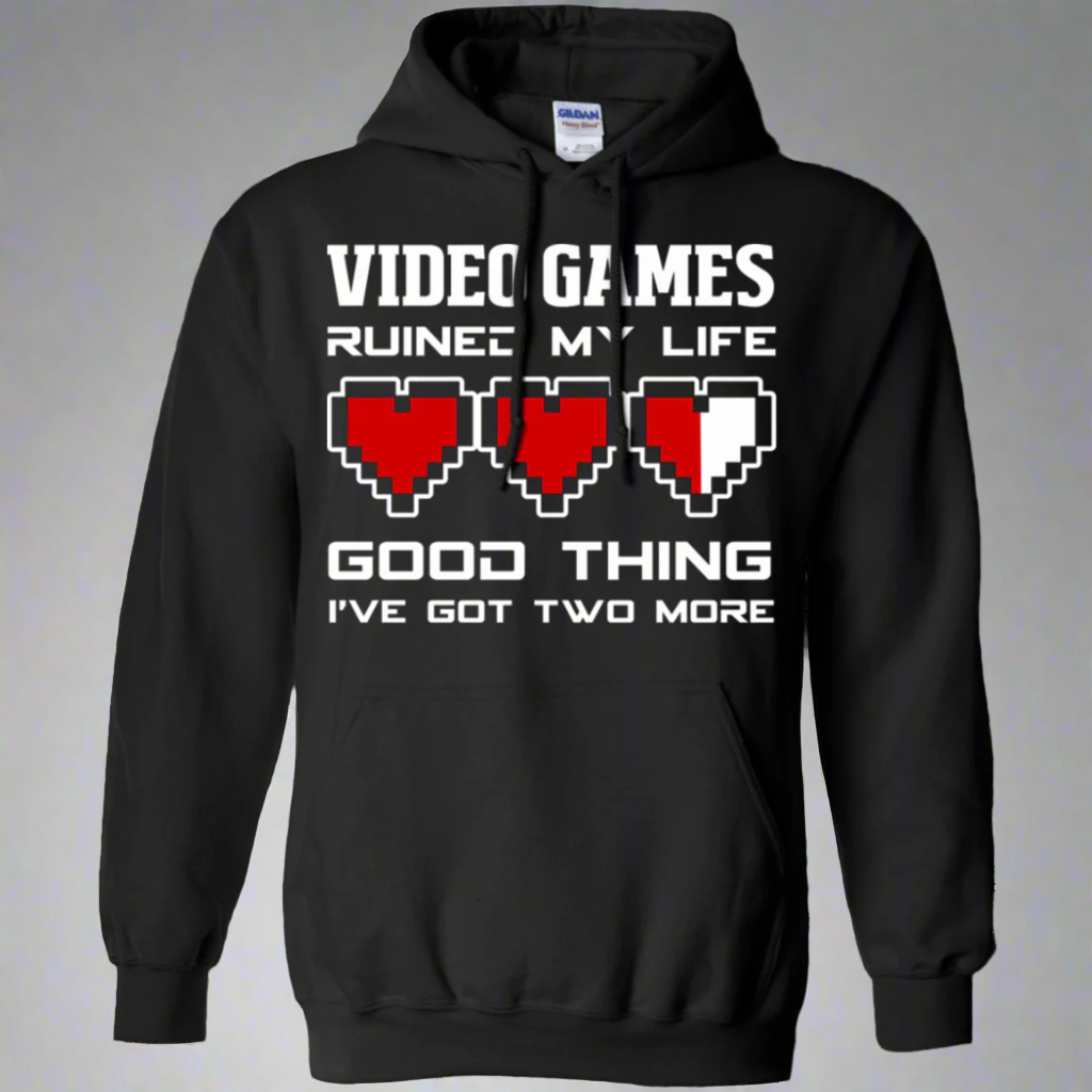 Video Games Ruined My Life - Video Gaming Pullover Hoodie 8 oz.