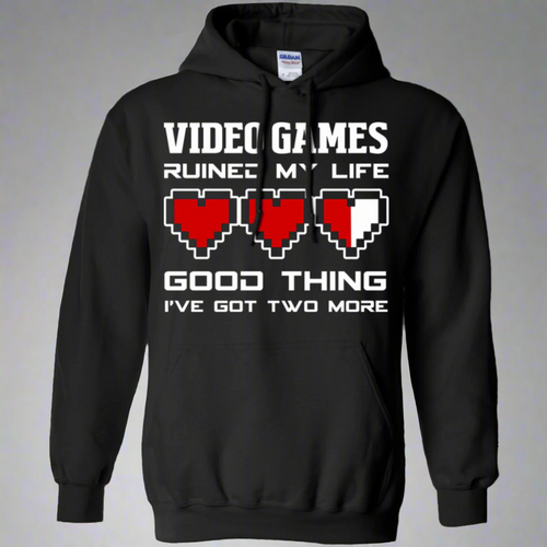 Video Games Ruined My Life - Video Gaming Pullover Hoodie 8 oz.