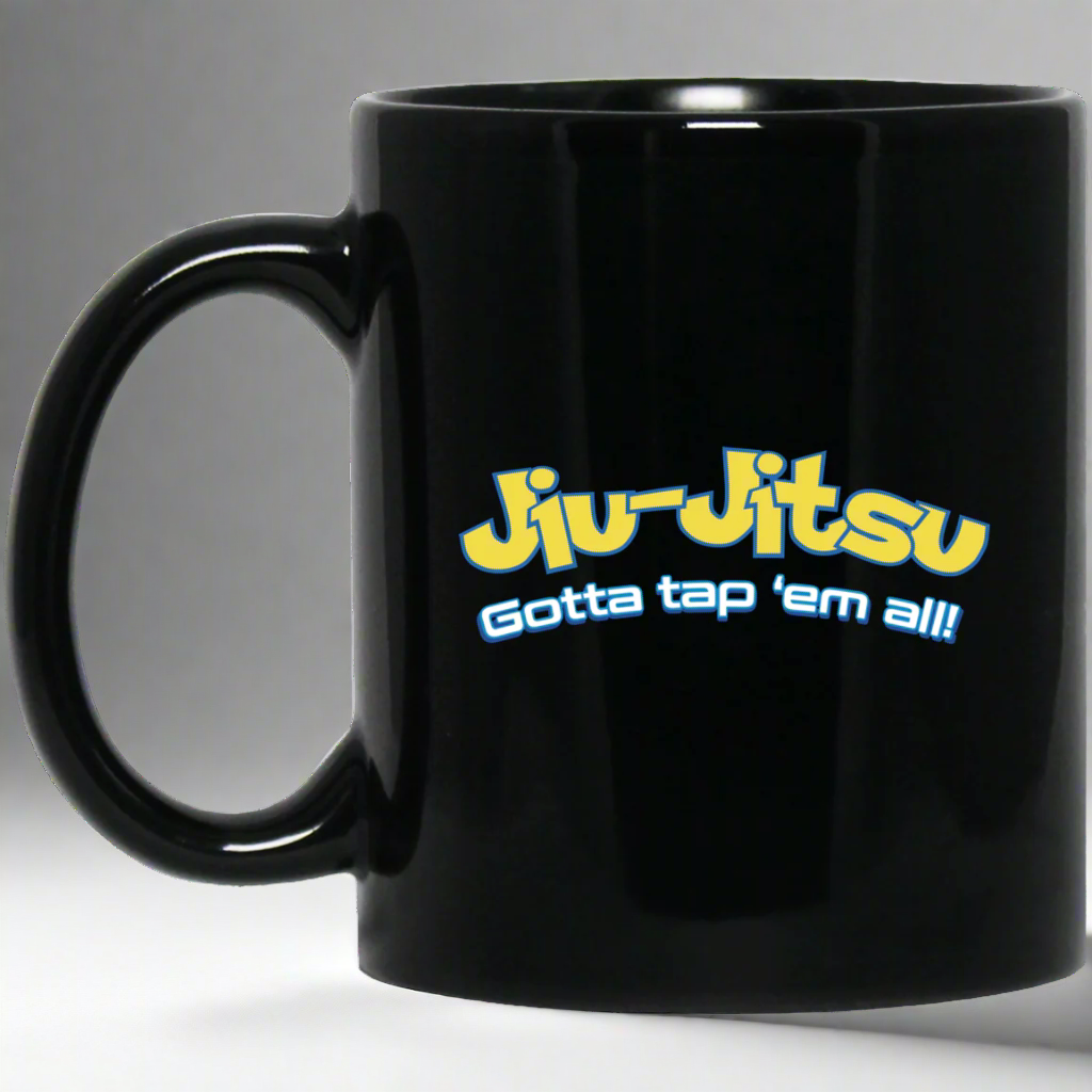 Brazilian Jiu Jitsu Gotta Tap Em All BJJ 11 oz. Black Mug Main image