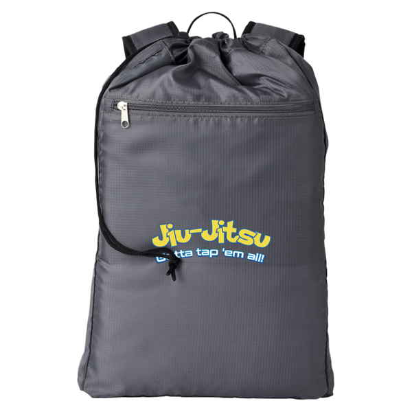 Brazilian Jiu Jitsu Gotta Tap Em All Getaway Cinchback BJJ Backpack