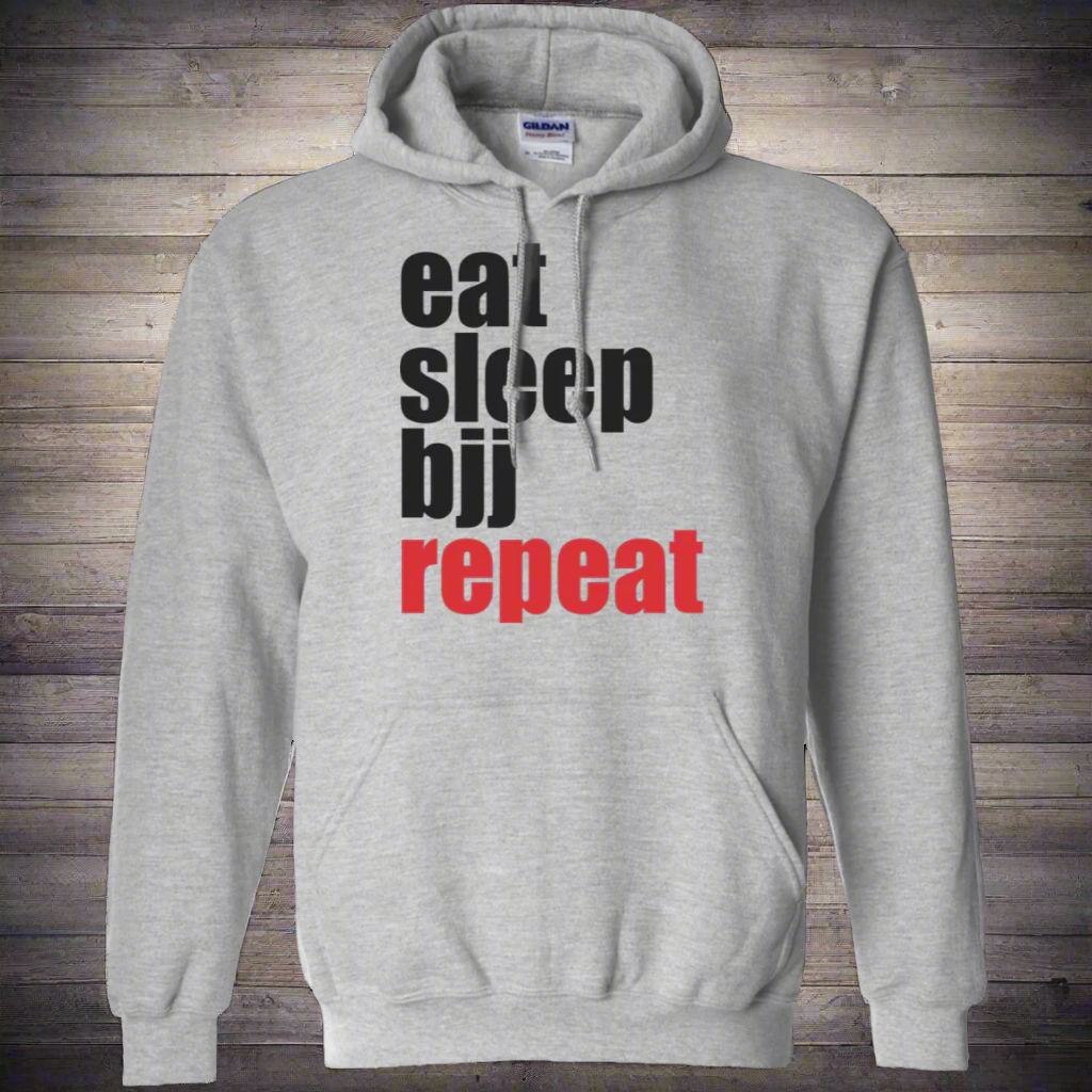 Eat Sleep BJJ Repeat Brazilian Jiu Jitsu Pullover Hoodie 8 oz. Main image