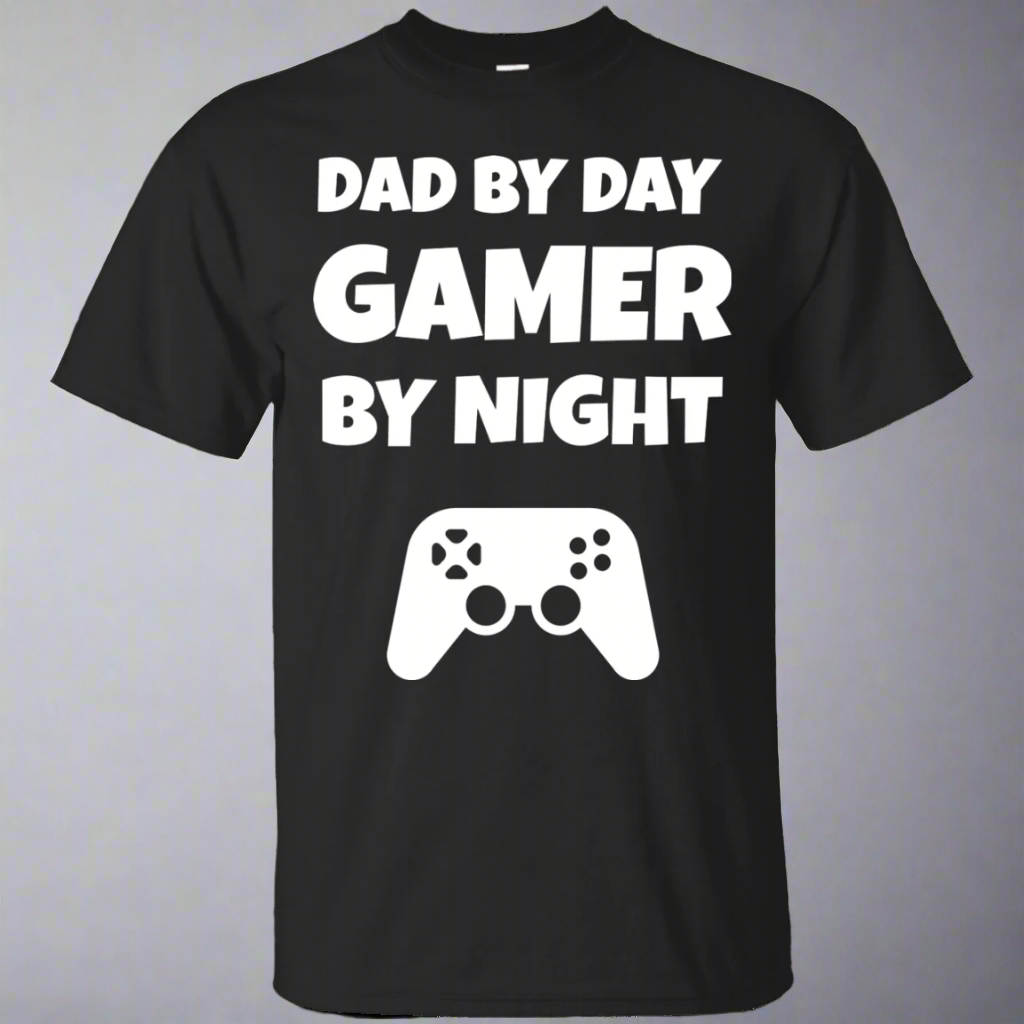Dad By Day Gamer By Night Video Gaming Shirt Main image
