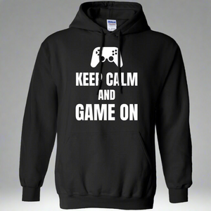Keep Calm And Game On Video Gaming Pullover Hoodie 8 oz. Keep Calm And Game On Video Gaming Pullover Hoodie 8 oz.
