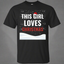 This Girl Loves Christmas Holidays Xmas Cotton T-Shirt