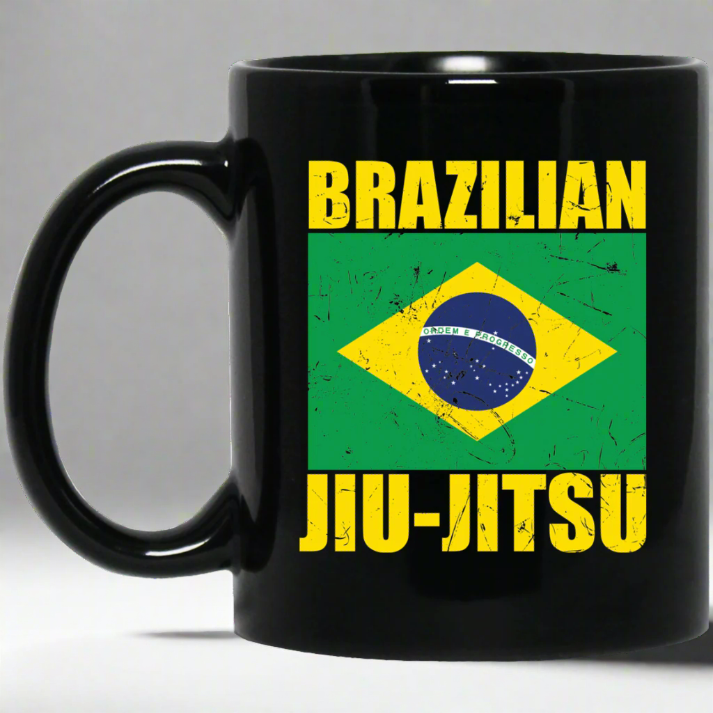 Brazilian Jiu Jitsu Flag BJJ 11 oz. Black Mug Main image