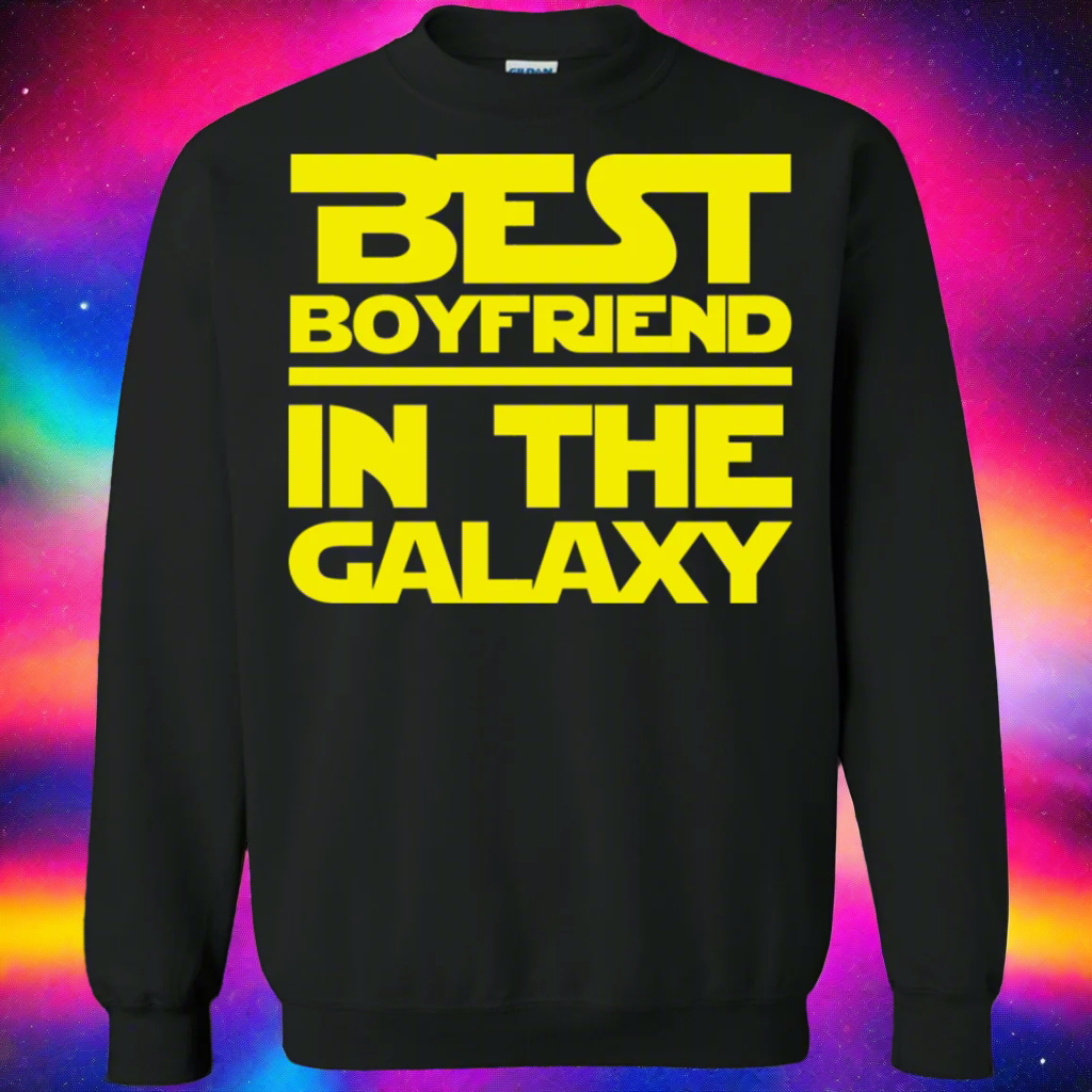 Best Boyfriend In The Galaxy Crewneck Pullover Sweatshirt  8 oz.