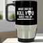 What Doesn't Kill You Gives You XP RPG 14 oz. RPG Travel Mug | Video Game Coffee Mug | Gaming Video Game Stainless Travel Mug