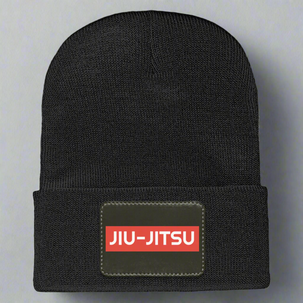 Brazilian Jiu Jitsu Surpassing BJJ Black Cuffed Knit Beanie Main image
