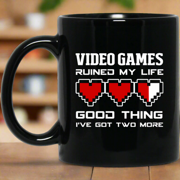 Video Games Ruined My Life 11 oz. Black Mug