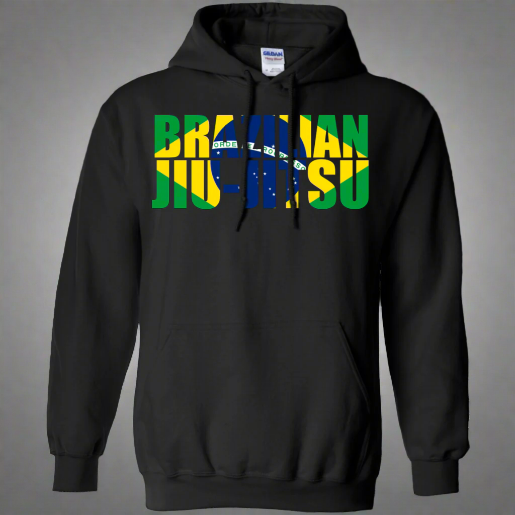 Brazilian Jiu Jitsu Flag 3 BJJ Pullover Hoodie 8 oz. Main image