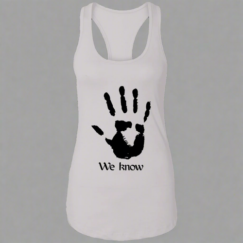 We Know Ladies Racerback Tank Top