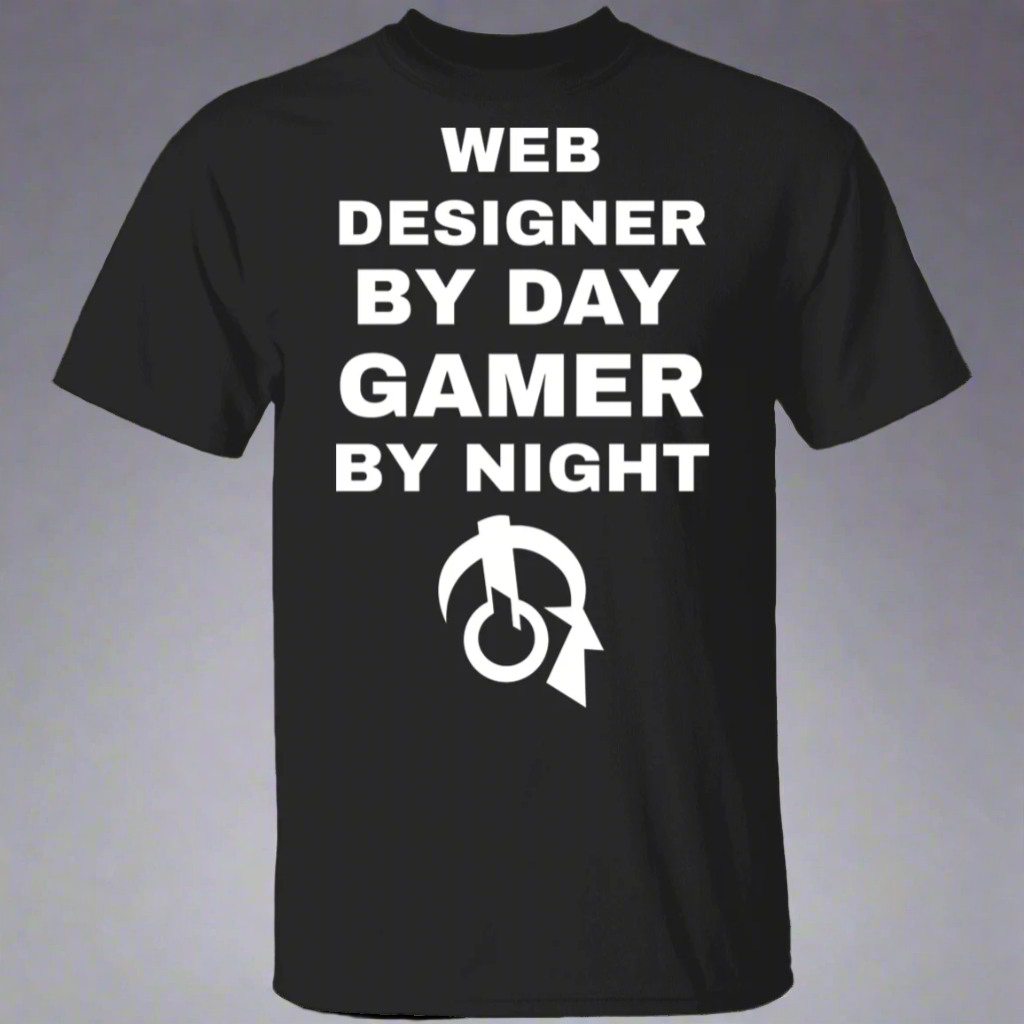 Web Designer By Day Gamer By Night T-Shirt Main image