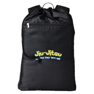 Brazilian Jiu Jitsu Gotta Tap Em All Getaway Cinchback BJJ Backpack Brazilian Jiu Jitsu Gotta Tap Em All Getaway Cinchback BJJ Backpack