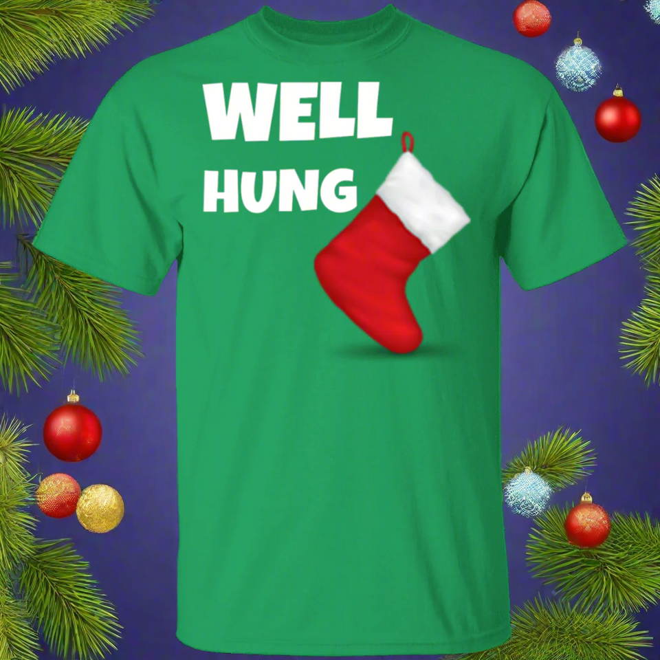 Well Hung Christmas Ugly Xmas T-Shirt