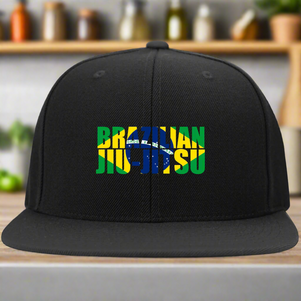 Brazilian Jiu Jitsu Flag 3 BJJ Snapback Hat Main image