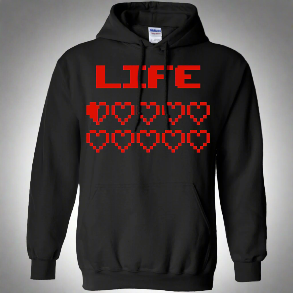 Game Hearts Health Bar - Video Gaming Pullover Hoodie 8 oz. Main image