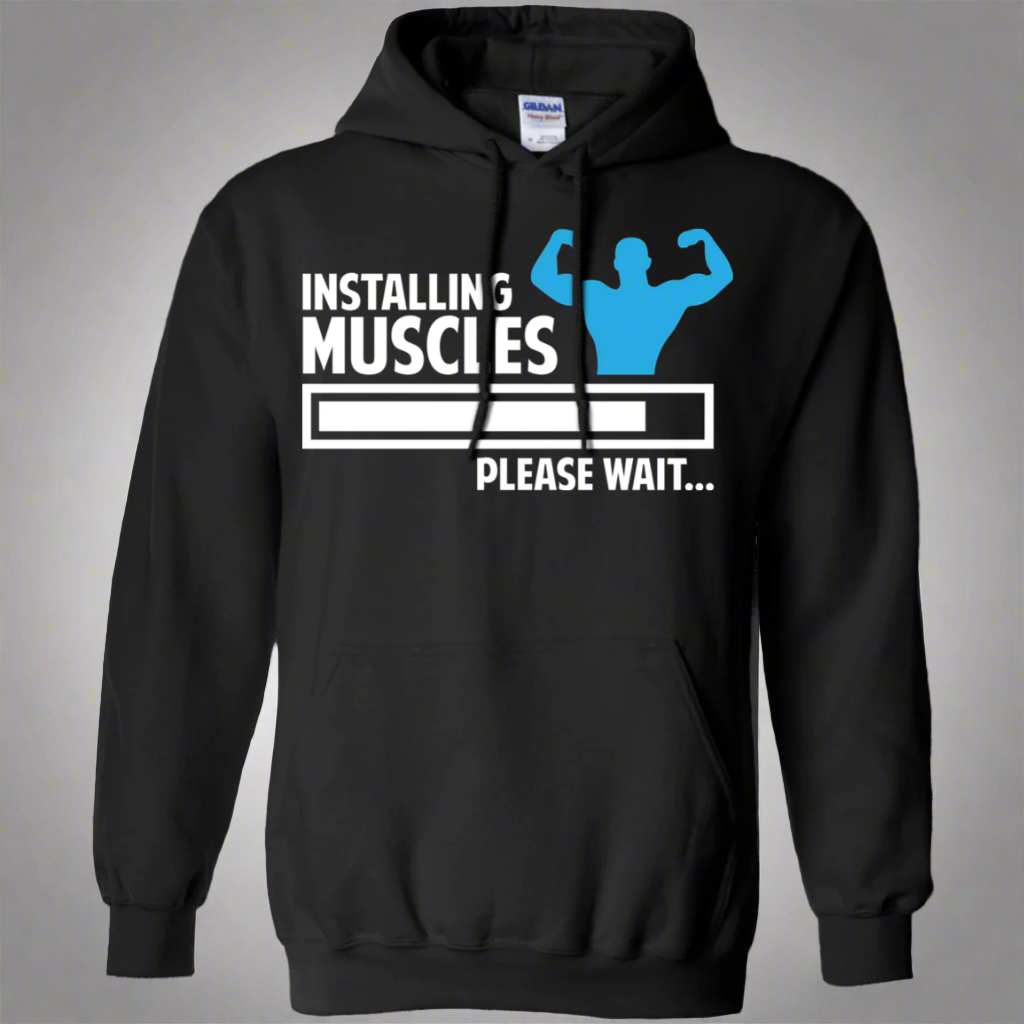 Installing Muscles Gym Workout Pullover Hoodie 8 oz. Main image
