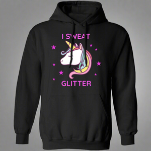 I Sweat Glitter Unicorn Hoodie I Sweat Glitter Unicorn Hoodie
