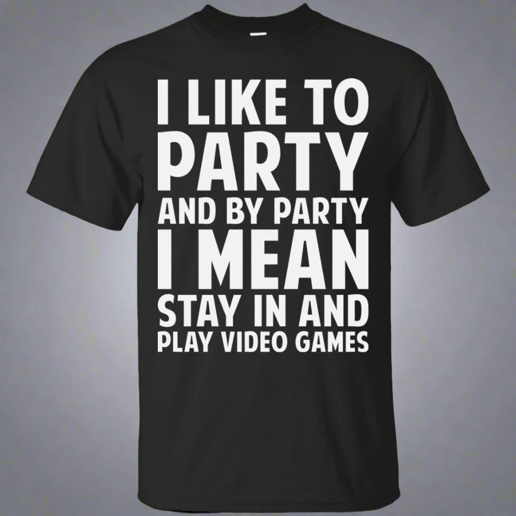 I Like To Party And By Party I Mean Stay In And Play Video Games Shirt