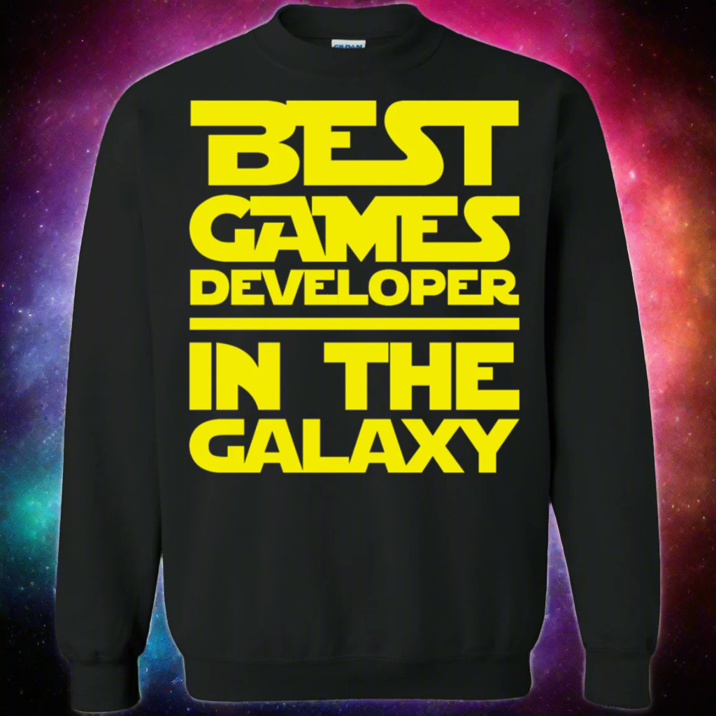 Best Games Developer In The Galaxy Crewneck Pullover Sweatshirt  8 oz. Main image