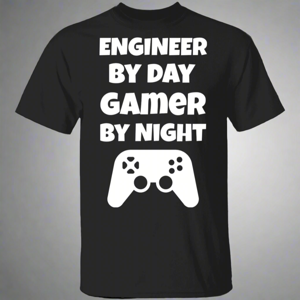 Engineer By Day Gamer By Night T-Shirt Main image