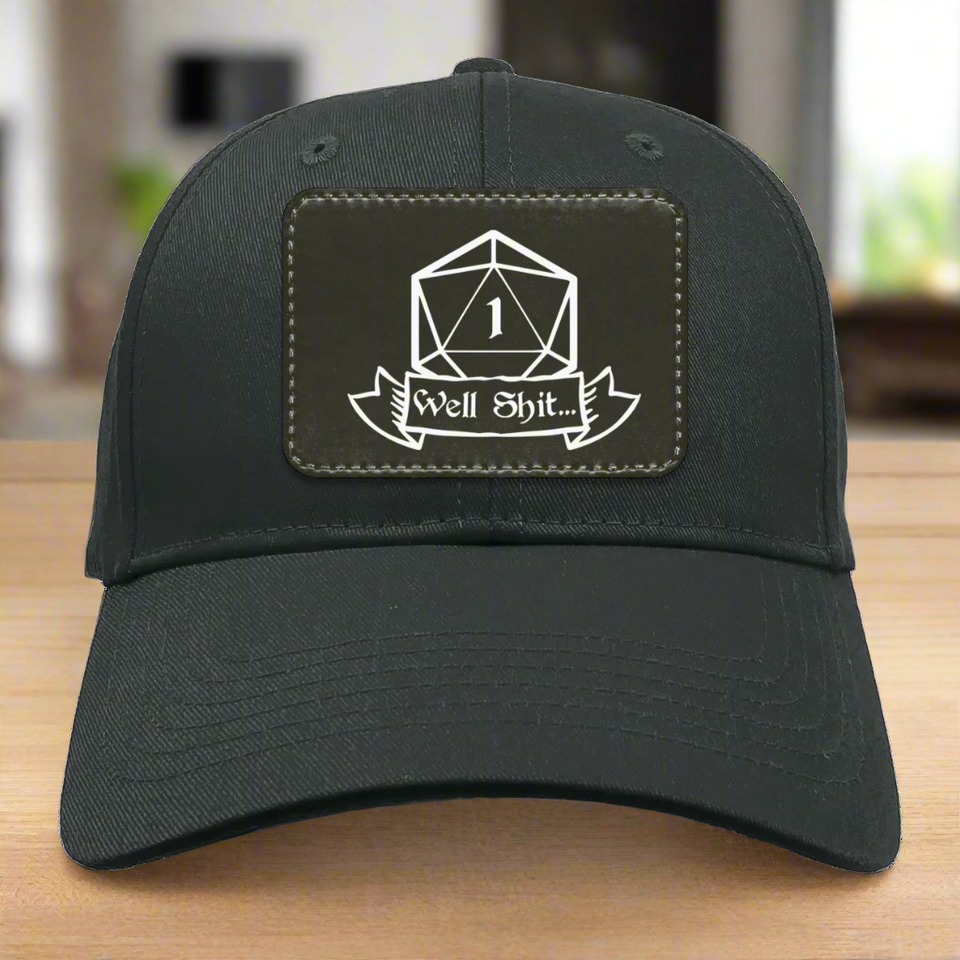 Well Shit RPG Dice Hat | Dungeon Master Hat | Tabletop RPG | Tabletop Games | RPG Hat | Role Playing Game Unisex Twill Cap