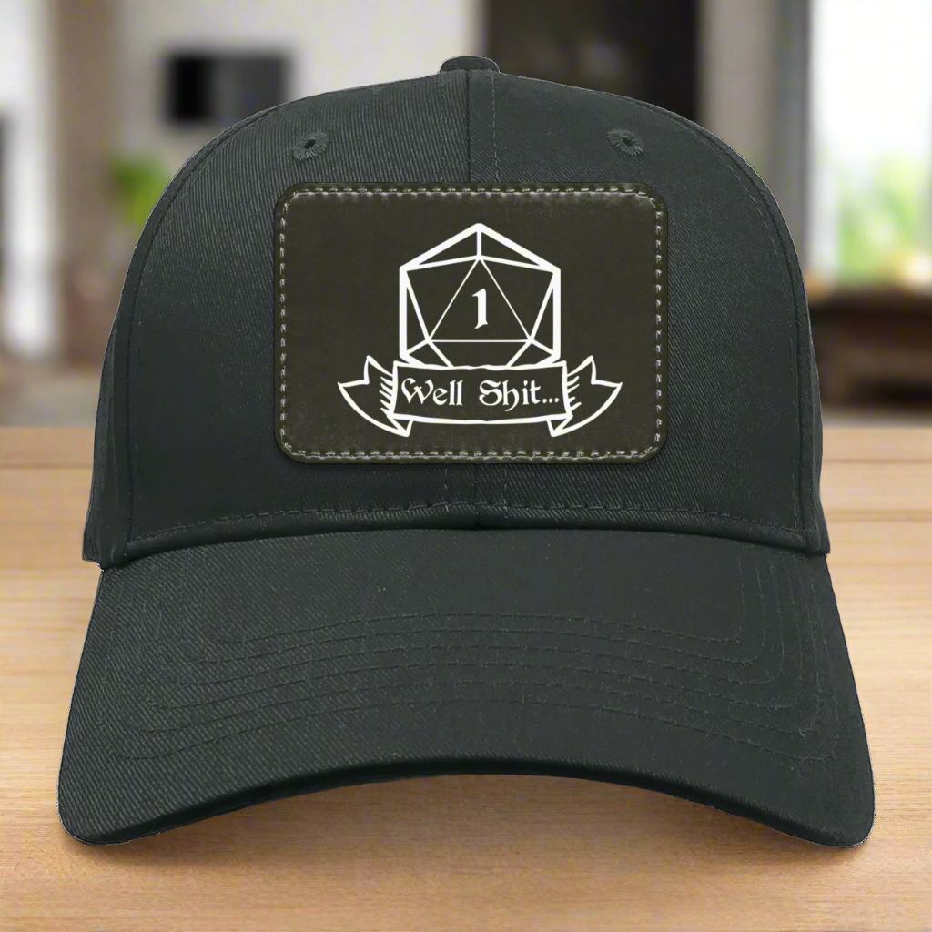 Well Shit RPG Dice Hat | Dungeon Master Hat | Tabletop RPG | Tabletop Games | RPG Hat | Role Playing Game Unisex Twill Cap