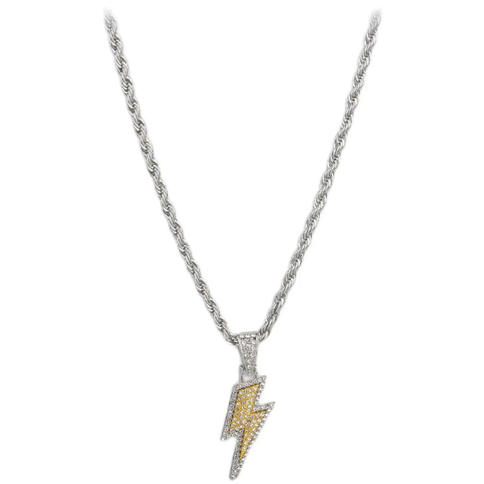 Lightning Pendant Necklace - Lightning Bolt Necklace