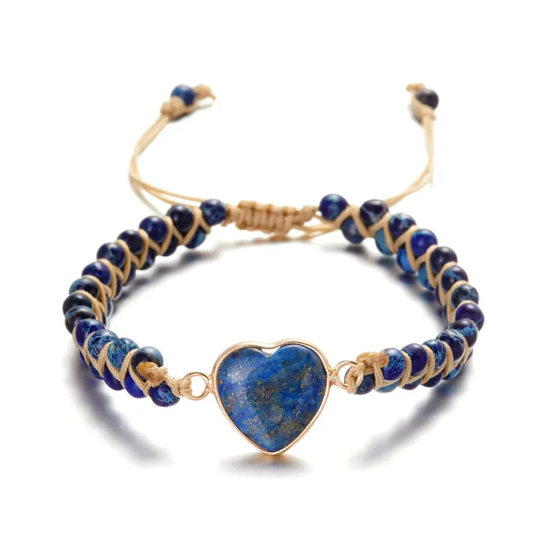 Handmade Heart Love Stone Bracelet | Heart Bracelet