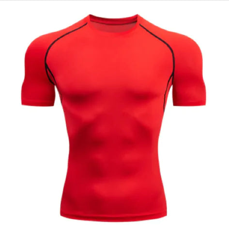 Solid Color Quick-Drying Gym Shirt | Short Sleeve Compression Shirt