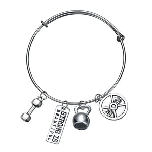 Premium Barbell Fitness Kettlebell Dumbbell Weightlifting Necklace Premium Barbell Fitness Kettlebell Dumbbell Weightlifting Necklace