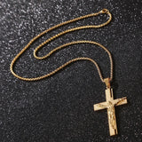 Jesus Christ Crucifix Gold Plated Cross Religious Necklace | Faith Jesus Necklace Jesus Christ Crucifix Gold Plated Cross Religious Necklace | Faith Jesus Necklace