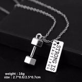 Premium Barbell Fitness Kettlebell Dumbbell Weightlifting Necklace Premium Barbell Fitness Kettlebell Dumbbell Weightlifting Necklace