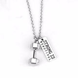 Premium Barbell Fitness Kettlebell Dumbbell Weightlifting Necklace Premium Barbell Fitness Kettlebell Dumbbell Weightlifting Necklace