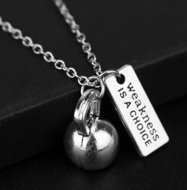 Premium Barbell Fitness Kettlebell Dumbbell Weightlifting Necklace