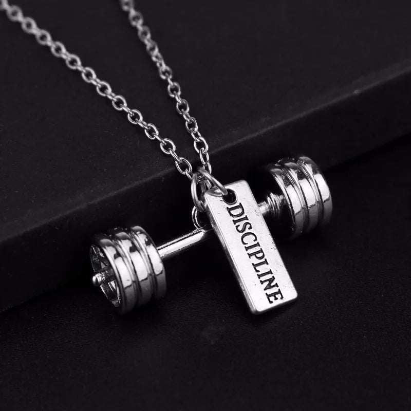 Premium Barbell Fitness Kettlebell Dumbbell Weightlifting Necklace