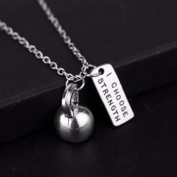 Premium Barbell Fitness Kettlebell Dumbbell Weightlifting Necklace
