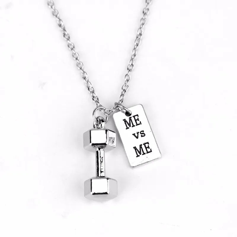 Premium Barbell Fitness Kettlebell Dumbbell Weightlifting Necklace