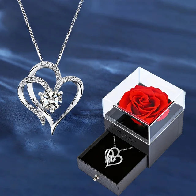 Elegant Love Zircon Pendant | Heart Necklace