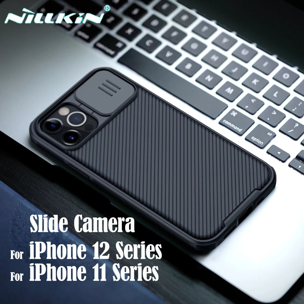 NILLKIN CamShield Case Slide For iPhone 12 11 Pro Max Case  | Camera Cover Protect Privacy Classic Back Cover For iPhone11 12 mini