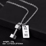 Premium Barbell Fitness Kettlebell Dumbbell Weightlifting Necklace Premium Barbell Fitness Kettlebell Dumbbell Weightlifting Necklace