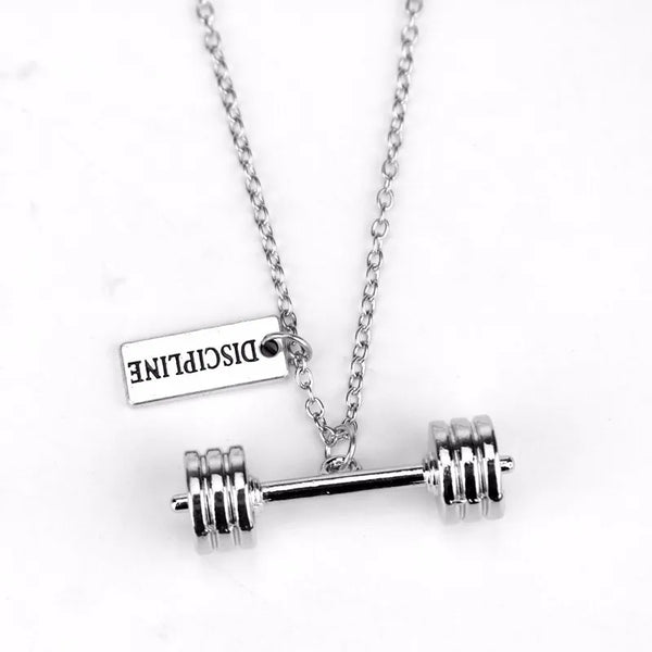 Premium Barbell Fitness Kettlebell Dumbbell Weightlifting Necklace