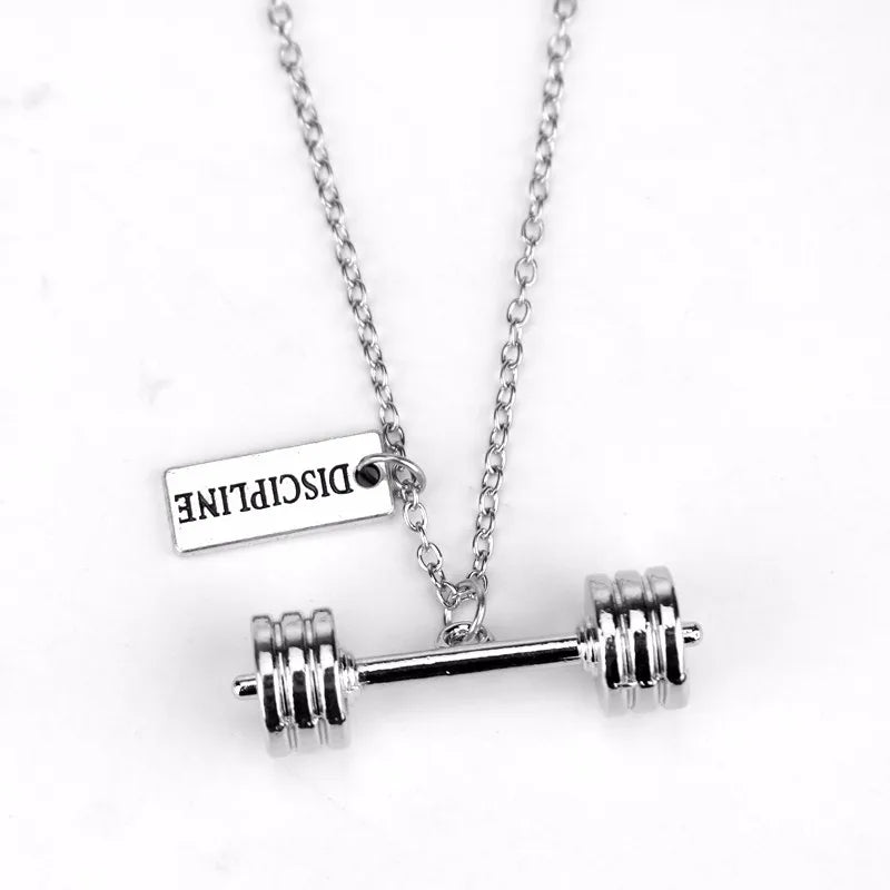 Premium Barbell Fitness Kettlebell Dumbbell Weightlifting Necklace